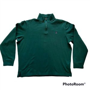 Polo Ralph Lauren Size L Green Quarter Zip Pre Owned Nice Condition
